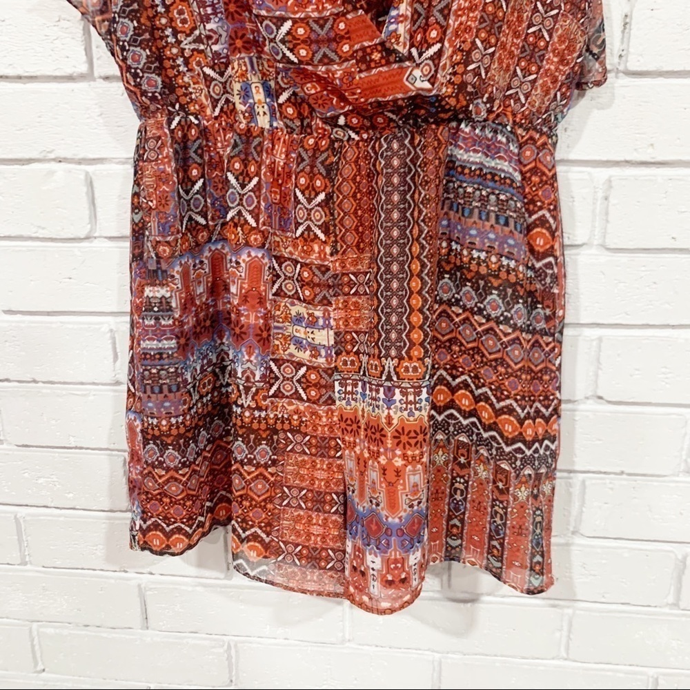 Bcbgeneration Printed Patchwork Boho Romper - image 4